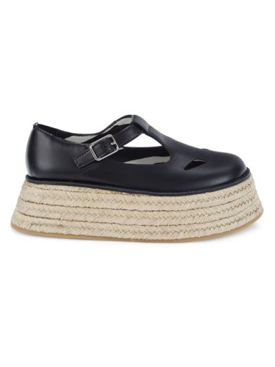 burberry mary janes platform|Leather Mary Jane Flats in Black .